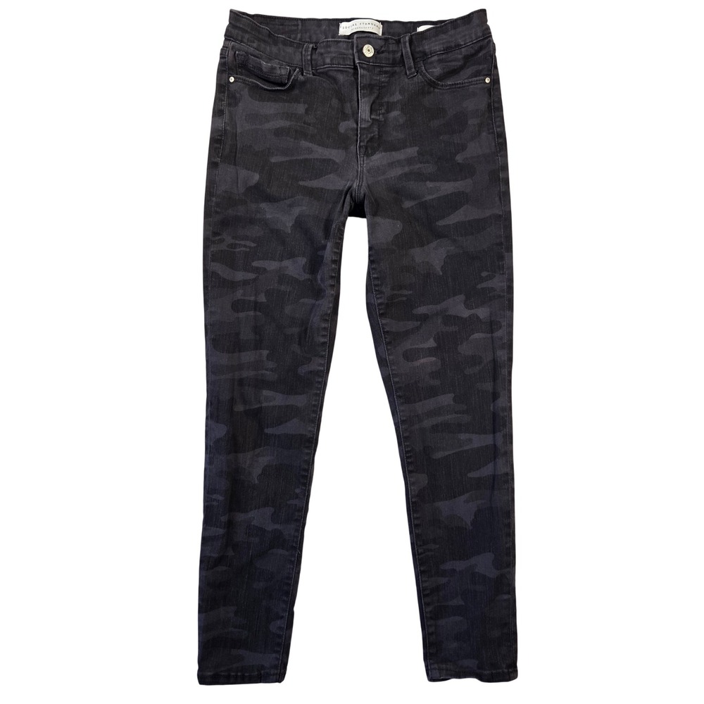 Social Standard by Sanctuary Womens Black Camo‎ Ankle Skinny Jeans Size 6